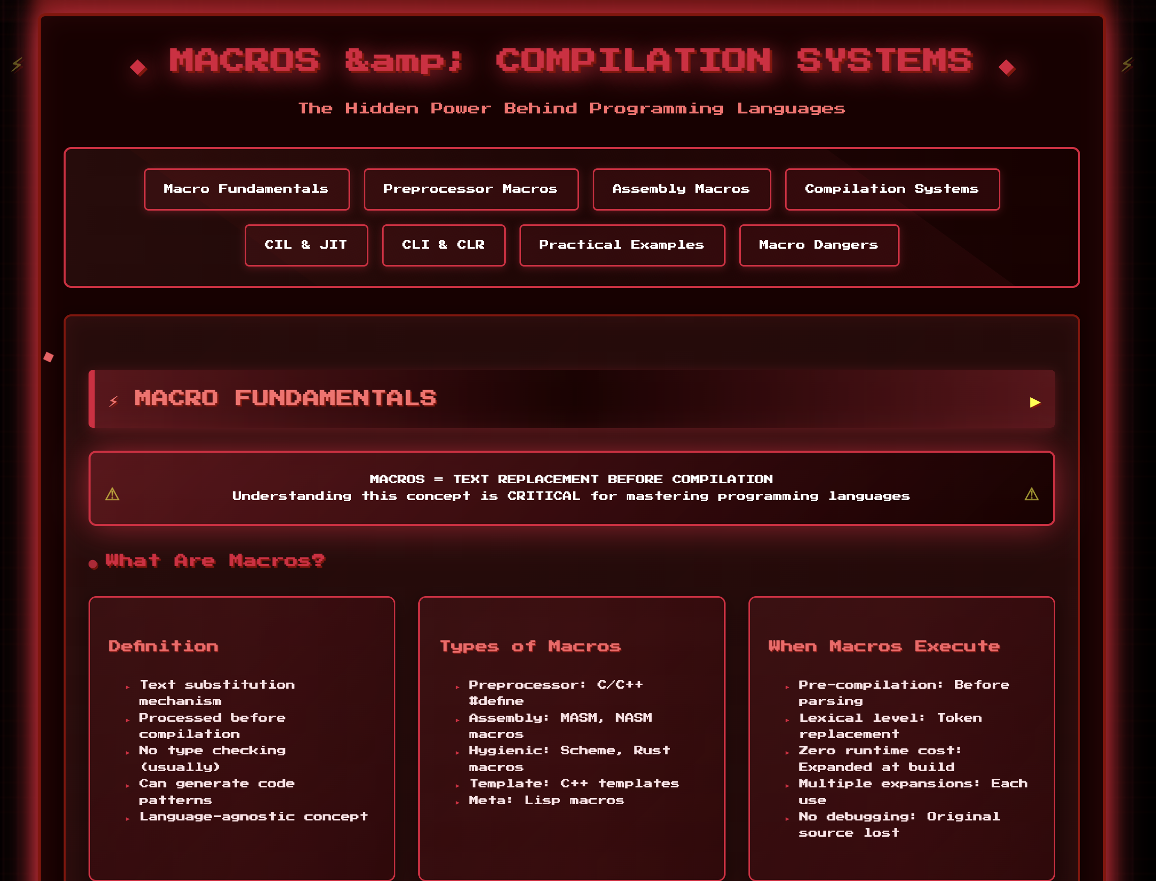 CSE 240: Macros & Compilation Systems - The Power Behind the Code